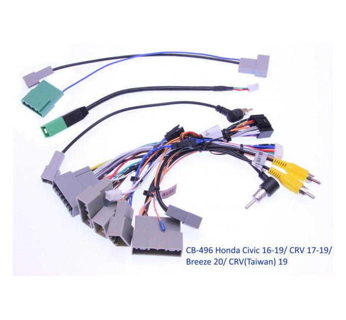 Комплект дротів для магнітол 16PIN CraftAudio CB-496 Honda Civic 16-19/ CRV 17-19/ Breeze 20/ CRV(Taiwan) 19