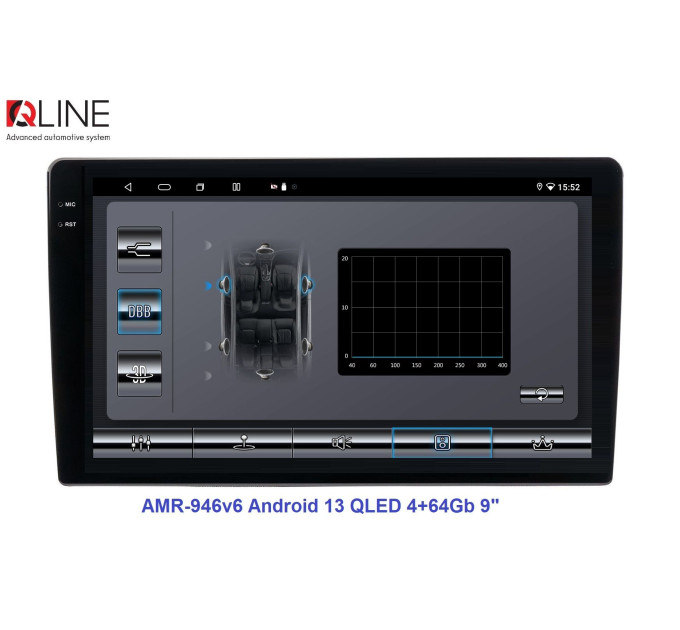 Автомагнітола Qline AMR-946v6 Android 13 QLED 4+64Gb 9"