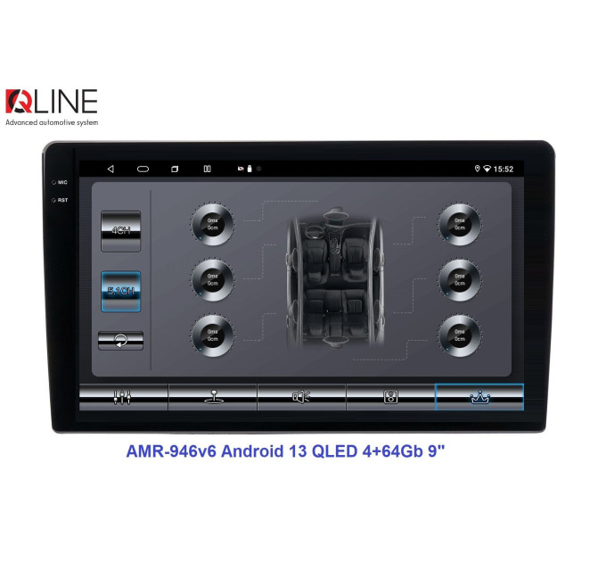 Автомагнітола Qline AMR-946v6 Android 13 QLED 4+64Gb 9"