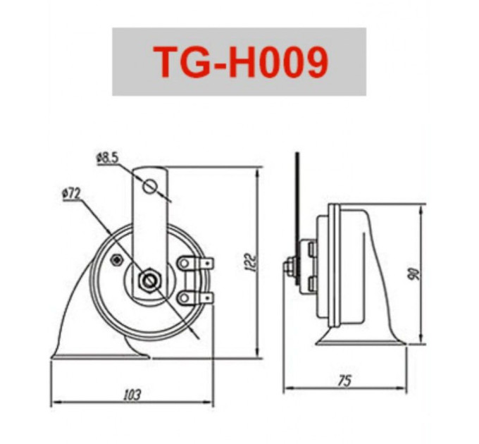 Звуковий сигнал TIGER HORN TG-H009