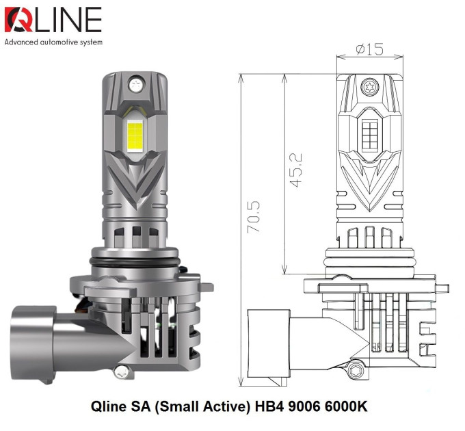 Світлодіодні лампи Qline SA (Small Active) HB4 9006 6000K