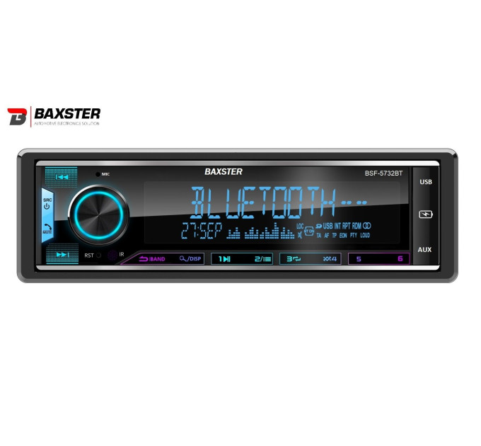 Автомагнітола BAXSTER BSF-5732BT Multicolor RGB/BT/SWI