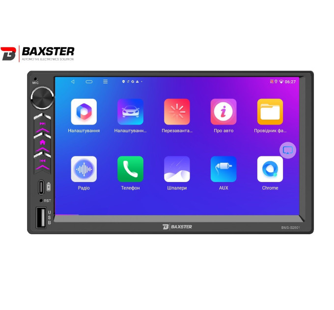 Автомагнітола Baxster BMS-B2501 Android 13 4/64 DSP