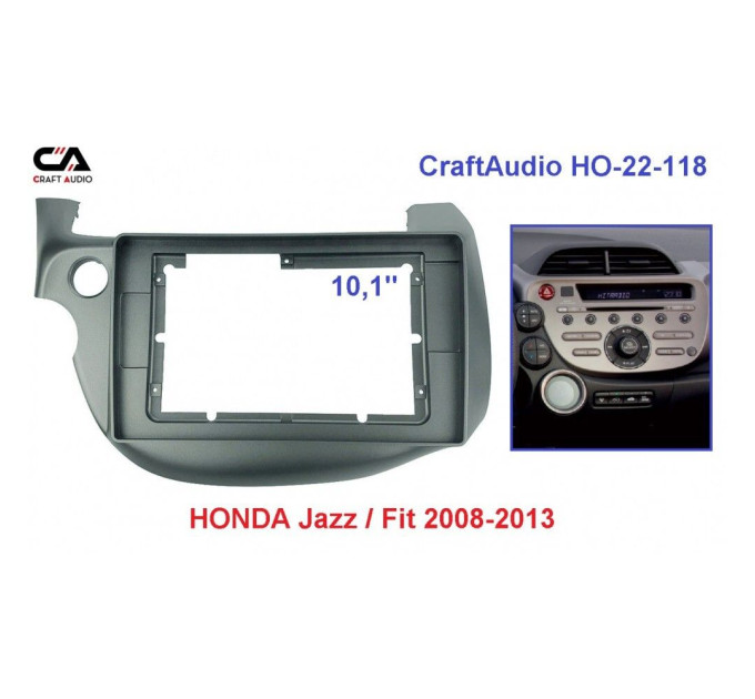 Рамка перехідна CraftAudio HO-22-118 HONDA Jazz / Fit 2008-2013 10.1"