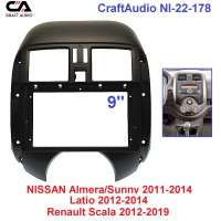Рамка перехідна CraftAudio NI-22-178 NISSAN Almera/Sunny 2011-2014 9" Рамка перехідна CraftAudio NI-22-178 NISSAN Almera/Sunny 2011-2014 9"