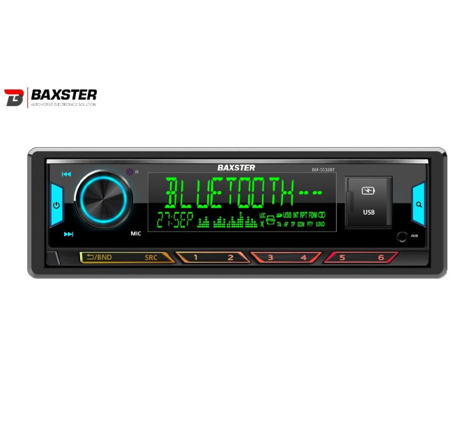 Автомагнітола BAXSTER BSF-5532BT Multicolor RGB/BT/SWI