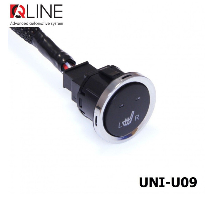 Кнопка підігріва сидінь QLine Fiber UNI-U09 (2 сидіння)