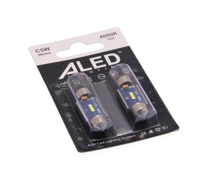 Габарит LED ALed C5W 36мм Canbus Festoon white (2шт)