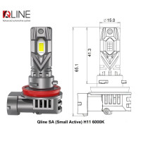 Світлодіодні лампи Qline SA (Small Active) H11 6000K Світлодіодні лампи Qline SA (Small Active) H11 6000K
