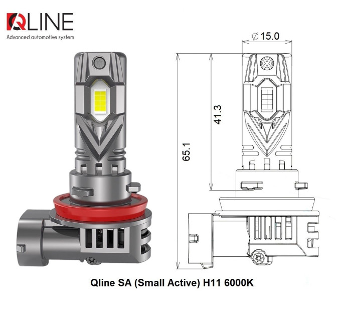 Світлодіодні лампи Qline SA (Small Active) H11 6000K