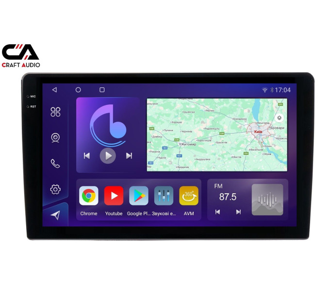 Автомагнітола CraftAudio CraftAudо QMS-98256 Android13 QLED 8+256Gb 9" 2K