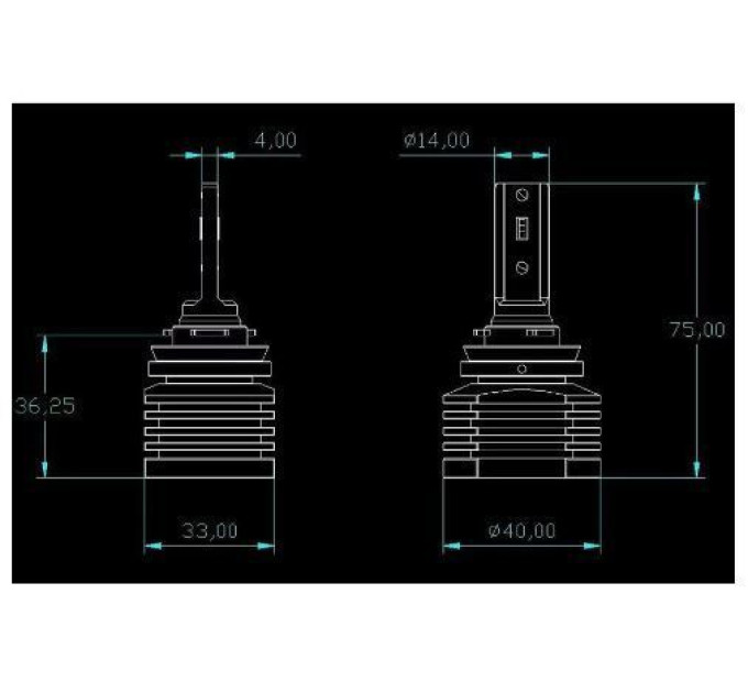 Лампи світлодіодні ALed S H11 3000K 24W SH11A03 (2шт)