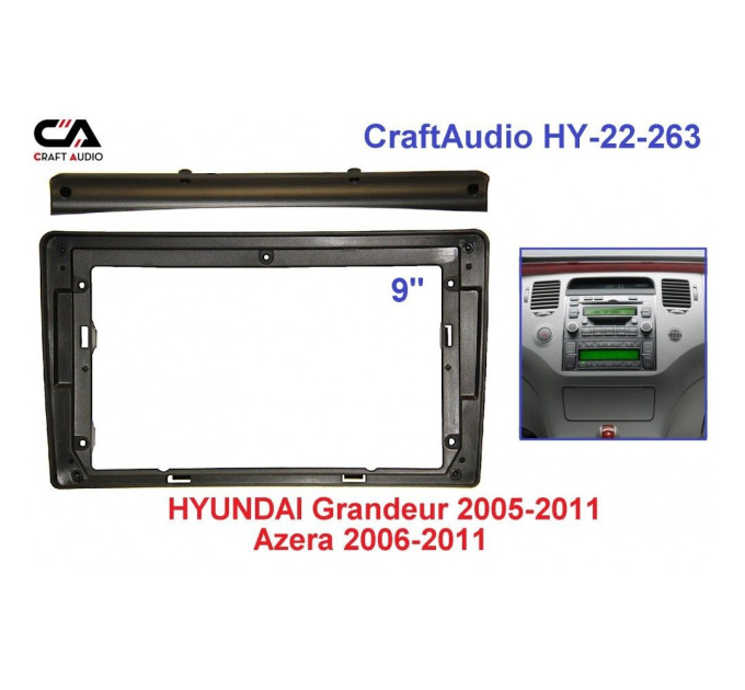 Рамка перехідна CraftAudio HY-22-263 HYUNDAI Grandeur 05-11 / Azera 06 -11