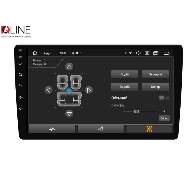 Автомагнітола Qline AMR-1033Pro DSP Android 12 3/32 10"