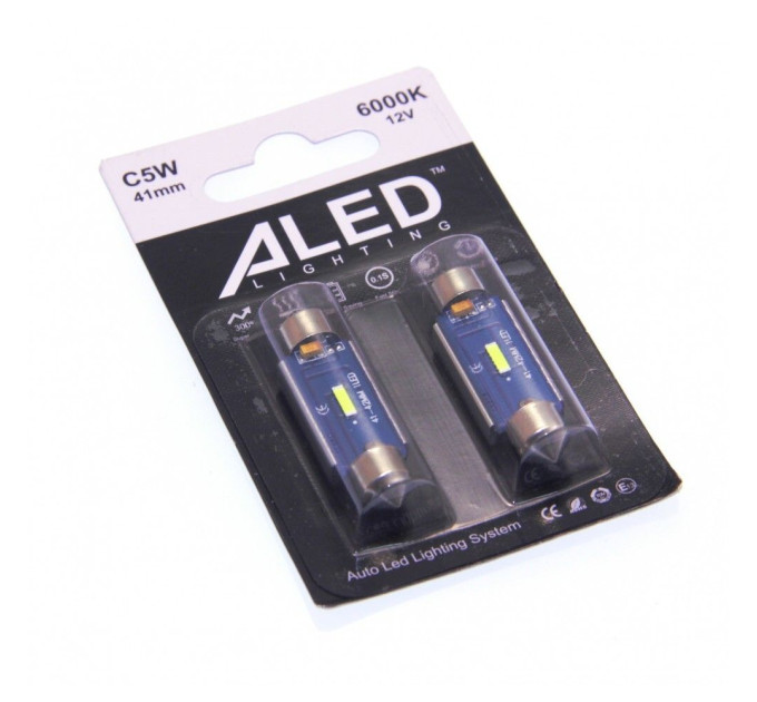 Габарит LED ALed C5W 41мм Canbus Festoon white (2шт)