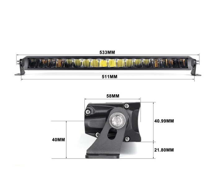 Світлодіодна протитуманна фара далекого світла Aled 46-20H 140W 6000K 41BD40 1шт.