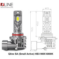 Світлодіодні лампи Qline SA (Small Active) HB3 9005 6000K (2шт)