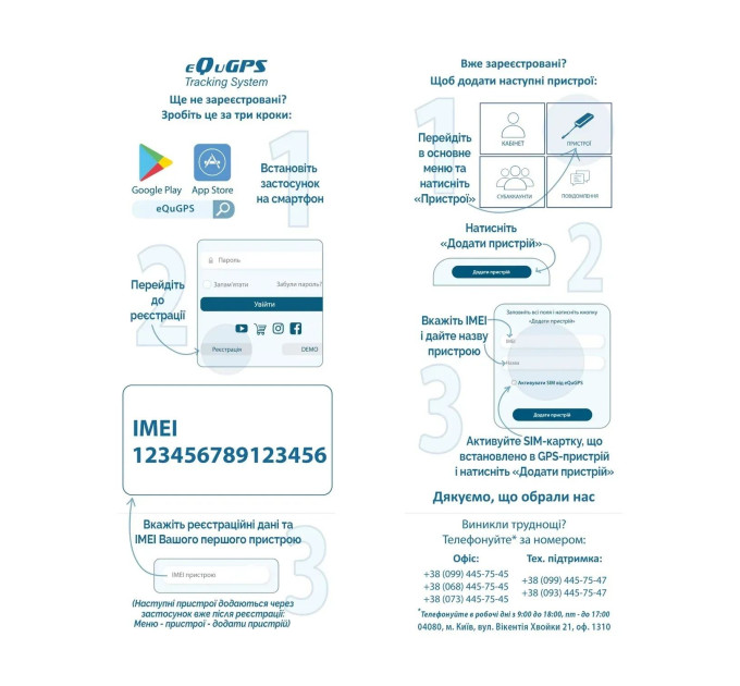 GPS Tracker eQuGPS Track 4G Mini (A/B/C) 2289