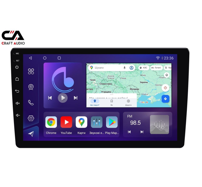 Автомагнітола CraftAudо QMS-1046 Android13 QLED 4+64Gb 10"