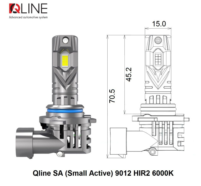 Світлодіодні лампи Qline SA (Small Active) HIR2 (9012) 6000K