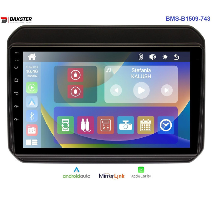 Штатна магнітола Baxster BMS-B1509-743 Suzuki Ignis 16+