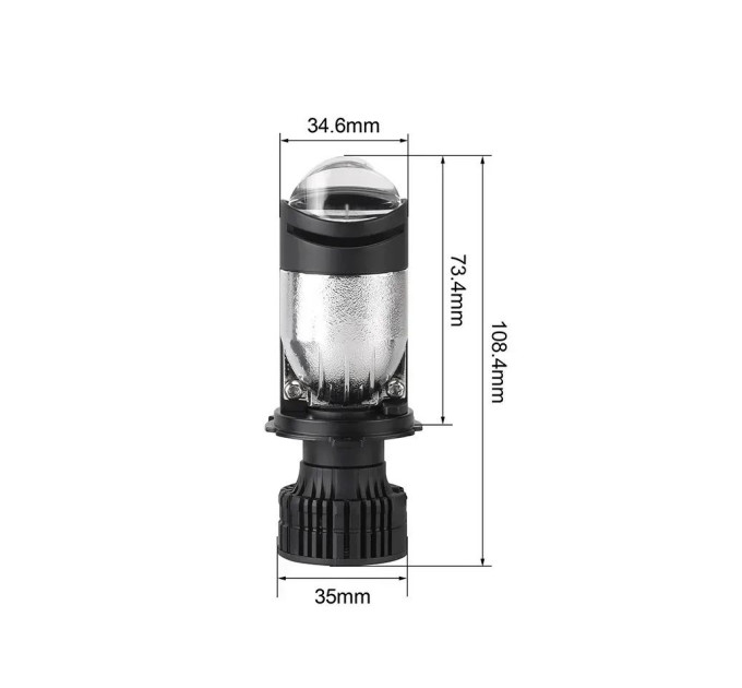 Світлодіодні лампи з лінзою Prime-X LS H4 55W CAN