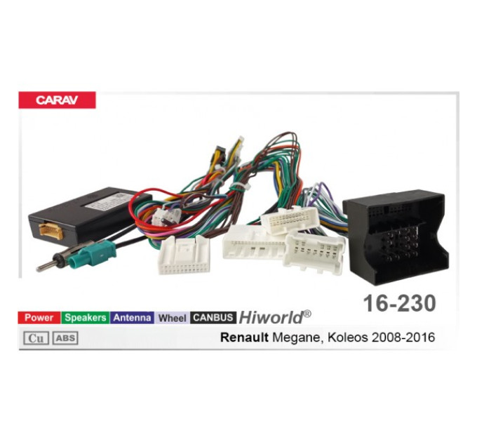 Перехідник для магнітол 9", 10.1" Renault Megane, Koleos Carav 16-230
