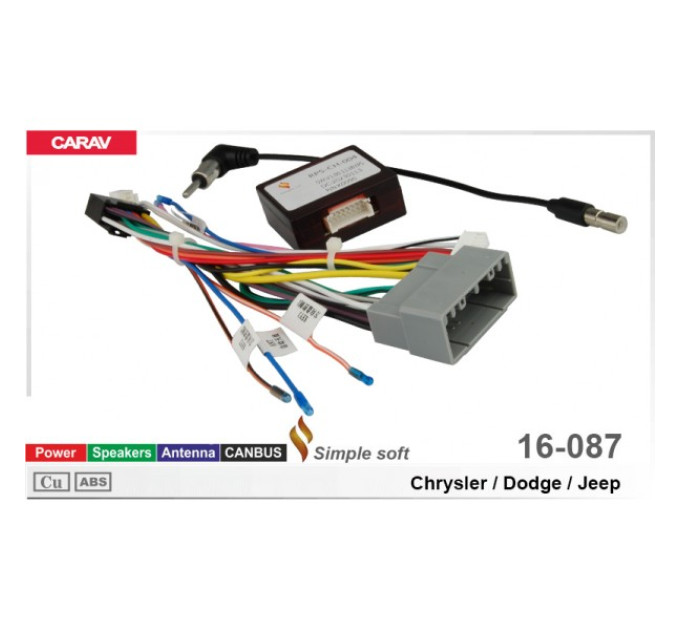 Перехідник для магнітол 9", 10.1" Chrysler, Dodge, Jeep Carav 16-087