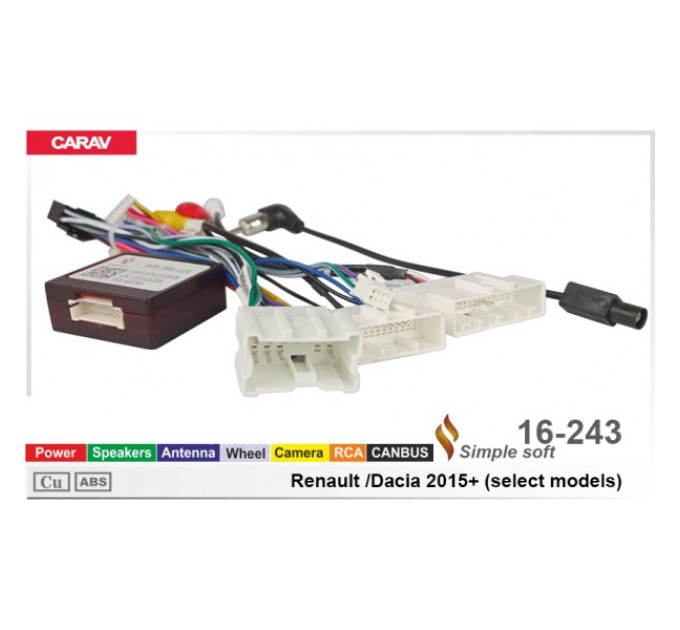 Перехідник для магнітол 9", 10.1" Renault, Dacia Carav 16-243