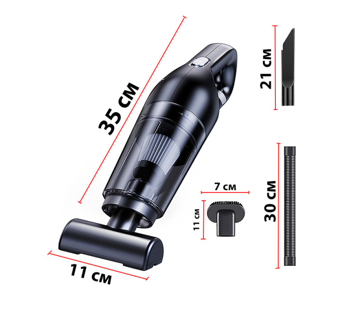 Автопилосос HELLOLEIBOO LB-068C 2000 mAh Black