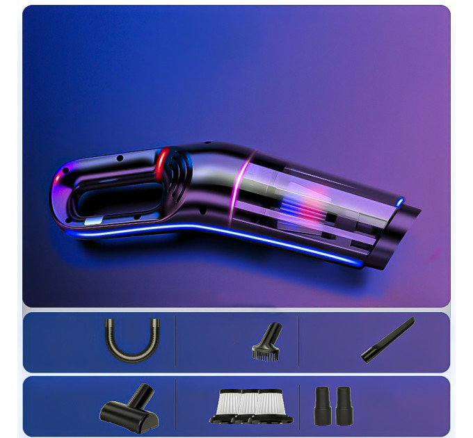 Автопилосос HELLOLEIBOO LB-068C 2000 mAh Black