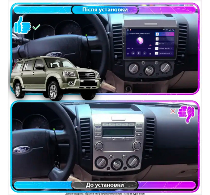 Штатна магнітола Ford Everest 2006-2009 Element 6/128 4G CarPlay