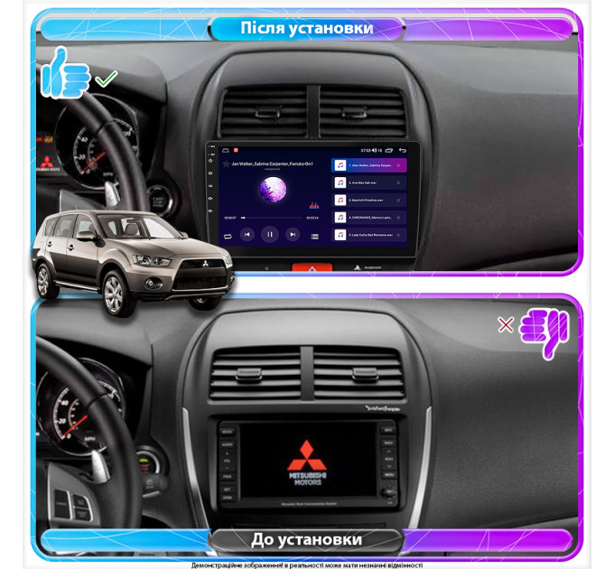 Штатна магнітола Mitsubishi Outlander Sport 2012-2016 Element Prime 4/64 CarPlay 4G