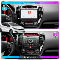 Штатная магнитола Element для Kia Ceed I Рестайлинг 2010-2012 экран 9" 4/64 QLED CarPlay 4G Wi-Fi GPS 360 Prime