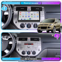 Штатная магнитола Element для Ford Kuga I 2008-2013 экран 9" 4/64 QLED CarPlay 4G Wi-Fi GPS 360 Prime