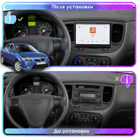 Штатная магнитола Element для Kia Rio II Рестайлинг 2009-2011 экран 9" 4/64 QLED CarPlay 4G Wi-Fi GPS 360 Prime