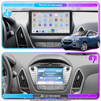 Штатная магнитола Element для Hyundai ix35 I Рестайлинг 2013-2015 экран 10" 4/64 QLED CarPlay 4G Wi-Fi GPS 360 Prime
