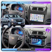 Штатная магнитола Element для Chevrolet Cobalt II Рестайлинг 2020-н.в. экран 9" 4/64 QLED CarPlay 4G Wi-Fi GPS 360 Prime