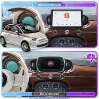 Штатная магнитола Element для Fiat 500 II Рестайлинг 2015-н.в. экран 9" 4/64 QLED CarPlay 4G Wi-Fi GPS 360 Prime