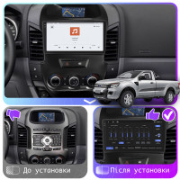 Штатная магнитола Element для Ford Ranger III 2011-2015 экран 9" 4/64 QLED CarPlay 4G Wi-Fi GPS 360 Prime