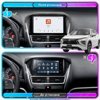 Штатная магнитола Element для Mitsubishi Eclipse Cross I Рестайлинг 2020-н.в. экран 9" 4/64 QLED CarPlay 4G Wi-Fi GPS 360 Prime