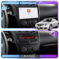 Штатная магнитола Element для Nissan Altima IV (L32) Manual AC 2006-2009 экран 9" 4/64 QLED CarPlay 4G Wi-Fi GPS 360 Prime
