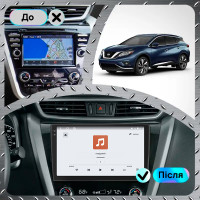 Штатная магнитола Element для Nissan Murano III (Z52) 2014-н.в. экран 10" 4/64 QLED CarPlay 4G Wi-Fi GPS 360 Prime