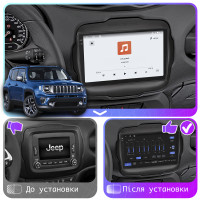 Штатная магнитола Element для Jeep Renegade I Рестайлинг 2018-н.в. экран 9" 4/64 QLED CarPlay 4G Wi-Fi GPS 360 Prime