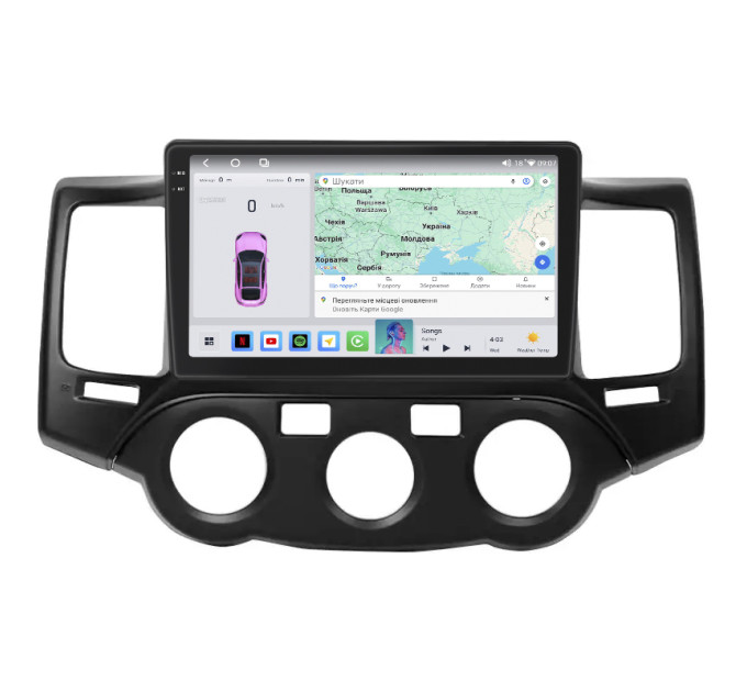 Штатная магнитола Element для Kia Optima II Рестайлинг 2008-2010 экран 9" 4/64 QLED CarPlay 4G Wi-Fi GPS 360 Prime