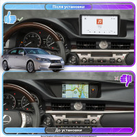 Штатная магнитола Element для Lexus ES VI 2012-2015 экран 9" 4/64 QLED CarPlay 4G Wi-Fi GPS 360 Prime