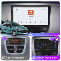 Штатная магнитола Element для Peugeot 207 I 2006-2009 экран 9" 4/64 QLED CarPlay 4G Wi-Fi GPS 360 Prime