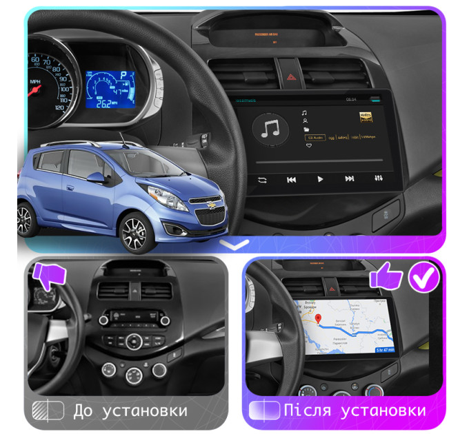 Штатна магнітола Chevrolet Spark  2009-2016 Element 2/32 4G
