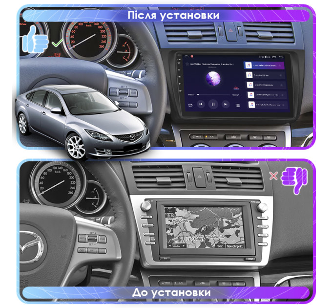 Штатна магнітола Mazda 6 (GH) 2009-2013 Element Prime 2/32 CarPlay 4G