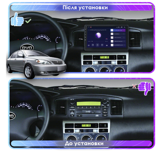 Штатна магнітола BYD F3 2005-2013 Element 1/16